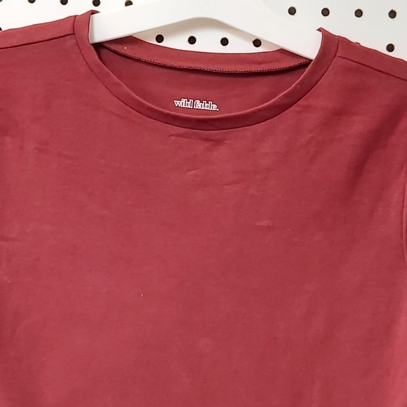 Wild Fable Girls grey and maroon red med XS and med Cropped Top - Picture 8 of 17
